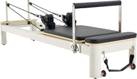 Pilates Reformer Foldable, Suitable for Intermediate and Beginners Users, Pilates Equipment for Home Gym Studio Use with 4 Adjustable Resistance Spring, up to 400 LBS