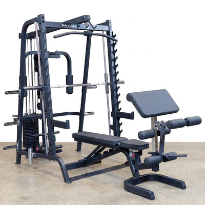 Smith Machine Home Gym Built for Full-Body Training, Commercial Grade Frame, 7° Reverse Pitch, 2x3 Mainframe