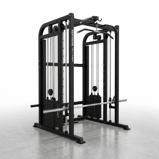 Smith Machine Built for Home Gyms, 1000+ Exercises, 3 Cable Systems, Commercial Grade Steel, Lat Pulldown — Studio Shot